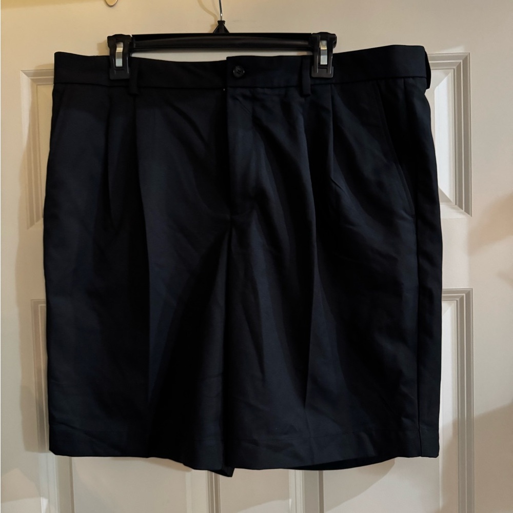 Greg Norman Collection Black Men's Flat Front Shorts